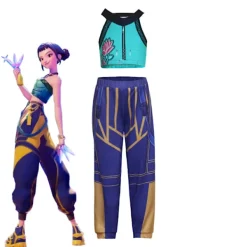 Anime Demon Slayer Cosplay Kostymset - Topp & Kjol Mira (topp + kjol) 130><noscript><img width=