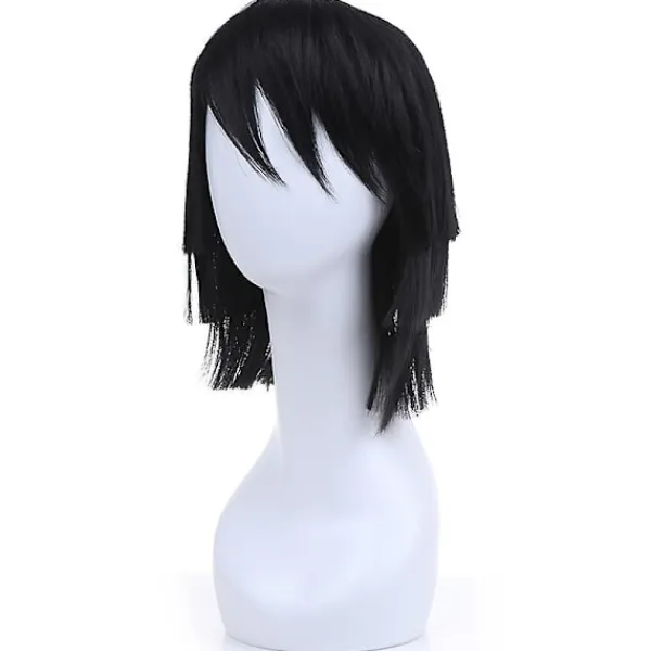 Anime Demon Slayer Kimetsu No Yaiba Iguro Obanai Cosplay Peruker Kostymer_Kvalitetsgåvor Svart 1 st 1pc> Peruker