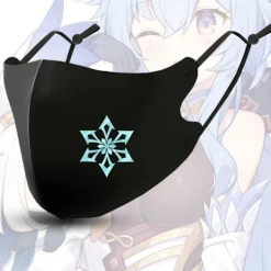 anime genshin impact cosplay mask kostymtillbehör xiao huta Ice> Masker