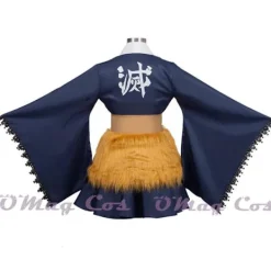 AIZHENCHEN Anime Hashibira Inosuke Cosplay Halloween Kostymer för Kvinnor Kostym Klänning Lek Kläder Uniform Klänning Kostym Roll XL XL XL{AZC} XL short wig><noscript><img width=