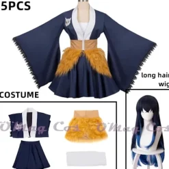 Anime Hahibira Inouke Coplay Halloween Kotymer för Kvinnor Kotym Klänning pel Kläder Uniform Klänning Kotym Roll -FQ- hort wig><noscript><img width=