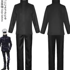 Anime Jujutsu Kaisen Gojo Satoru Cosplay Kostym Ögonlapp Peruker Glasögon Kostym Halloween Kostymer för Män-Perfet S><noscript><img width=