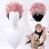 Anime Jujutsu Kaisen Ryomen Sukuna Cosplay Peruk Värmebeständig Syntetiskt Hår Halloween Karneval Kostym Tillbehör> Peruker