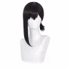Anime Kort Svart Cosplay Peruk Med Lugg För Motorsågsmannen Halloween Cosplay (higashiyama kobeni)> Peruker