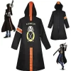 Anime One Piece Cosplay Trafalgar Law Cosplay Kostym Svart Lång Hoodie Kappa Halloween Kostym För Vuxen Man (S)> Dräkter