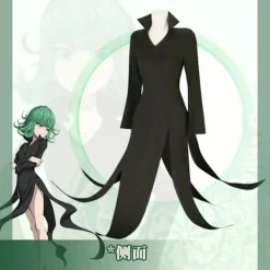 Anime One Punch Man Fruktansvärda Tornado Cosplay Kostym Senritsu No Tatsumaki Peruk Sexig Svart Klänning Halloween Uniform för Barn Vuxna Barn Storlek 150 | Fyndiq><noscript><img width=