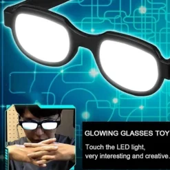 Anime Parodi Glasögon Anti-break Luminous Vit Cosplay Glasögon Prop För Fest Qinhai> Tillbehör