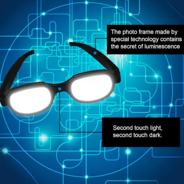 Anime Parodiglasögon Anti-break Luminous White Cosplay Glasögon Rekvisita För Fest Qinhai> Tillbehör