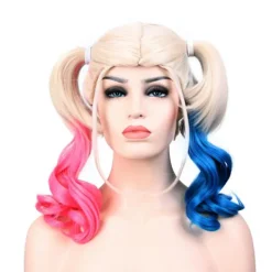 Anime Peruker Harleen Quinzel Syntetiskt Hår Peruker> Peruker