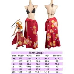 KOOLYOU Anime Piece Cos Nami Cosplay Kostym Topp och Kjole med Andra Accessoarer För Kvinnor Halloween Karneval Dräkt XL Nami C> Dräkter