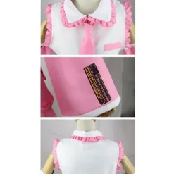 Anime Rosa Hatsune Miku Maid Cosplay Kostym Outfit Peruk Dam Fancy Dress Endast Peruk One Size><noscript><img width=