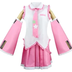 Anime Rosa Hatsune Miku Maid Cosplay Kostym Outfit Peruk Dam Fancy Dress Endast Peruk One Size><noscript><img width=