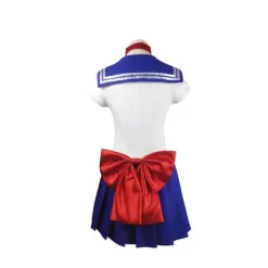 KOOLYOU Anime Sailor Moon Cosplay Kostym Tsukino Usagi Uniform Klänning Outfits Cosplay Gul Peruk Halloween Karneval Fest Kvinnor Barn only wig><noscript><img width=