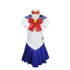 Anime Sailor Moon Cosplay Kostym Tsukino Usagi Uniform Klänning Outfits Cosplay Gul Peruk Halloween Karneval Party Kvinnor Barn XL XL> Peruker