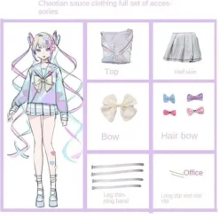 Anime Spel Needy Girl Overdose Abyss KAngel Ame Chan Cosplay Kostym JK Uniform KAnge KAnge Wig Only><noscript><img width=