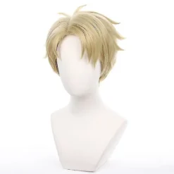 Anime Spy X Family Loid Forger Cosplay Peruk Mössa Ljusblond Kort Hår Twilight Anya Forger Fars Tillbehör Halloween Fest Prop><noscript><img width=