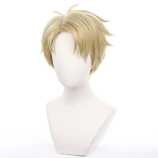 Anime Spy X Family Loid Forger Cosplay Peruk Mössa Ljusblond Kort Hår Twilight Anya Forger Fars Tillbehör Halloween Fest Prop> Peruker