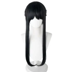Anime SPY×FAMILY Yor Forger Lång Svart Cosplay Peruk Hårnät Svart One Size> Peruker