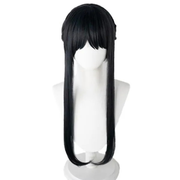Anime SPY×FAMILY Yor Forger Lång Svart Cosplay Peruk Hårnät Svart One Size> Peruker