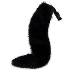 Anime Utklädnad Svans Anime Cosplay Djursvans Vargsvans Kostym för Vuxna Barn (Svart)> Peruker