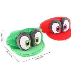 Anime-spel Mario Odyssey Plyschhatt Nyhet Grön Röd Keps för Cosplay Kostym Halloween Födelsedagspresenter><noscript><img width=