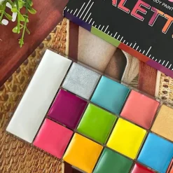 Ansikte Kropp Färg Palett Olje Smink Set 20 Färger SFX Halloween Fest Målning med 10 st Konstnär Paintbrushes><noscript><img width=