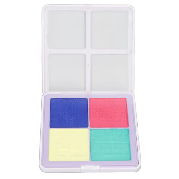 Ansikts- och kroppsfärg 4 färger Matt Ljus Stark Hållbar Vattenlöslig Sminkpigment för Cosplay Semester 40g> Smink