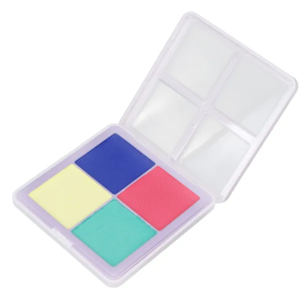 Ansikts- och kroppsfärg 4 färger Matt Ljus Stark Hållbar Vattenlöslig Sminkpigment för Cosplay Semester 40g> Smink