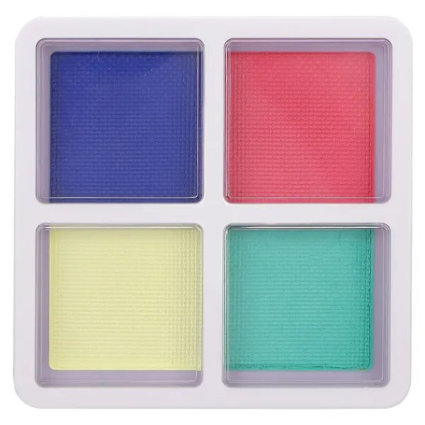 Ansikts- och kroppsfärg 4 färger Matt Ljus Stark Hållbar Vattenlöslig Sminkpigment för Cosplay Semester 40g> Smink