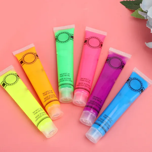 Ansikts- och kroppsmålningsglödkit Set med 24 tuber 6 färger Konstfest Fancy Cosplay Makeup> Smink