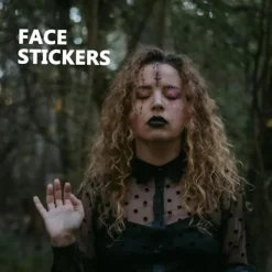 Ansiktsdekaler Rhinestone Självhäftande Spindelväv Halloween Stil Vintage Gotisk Stil Dekorativa Juveler><noscript><img width=