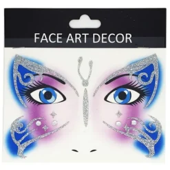 GETIT Ansiktskonstklistermärke - Häxa, Dermatologiskt Testad, Avtagbara Ansiktsklistermärken, Temporära Tatueringar, Glitter Ansiktsfärg för Karneval, Halloween, Barn | Fyndiq> Smink