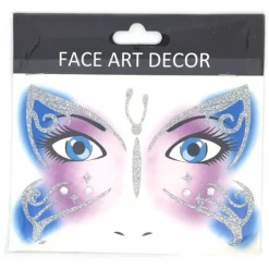 GETIT Ansiktskonstklistermärke - Häxa, Dermatologiskt Testad, Avtagbara Ansiktsklistermärken, Temporära Tatueringar, Glitter Ansiktsfärg för Karneval, Halloween, Barn | Fyndiq> Smink