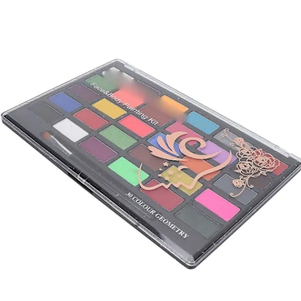 Ansiktsmålningskit, 30 färger för kroppsmålning och temafester> Smink