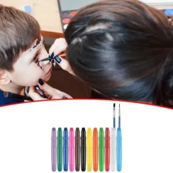 BraVärde Ansiktsmålningskit Tvättbara Sminkpinnar för Barn för Festival Födelsedag Påsk-lingling}><noscript><img width=