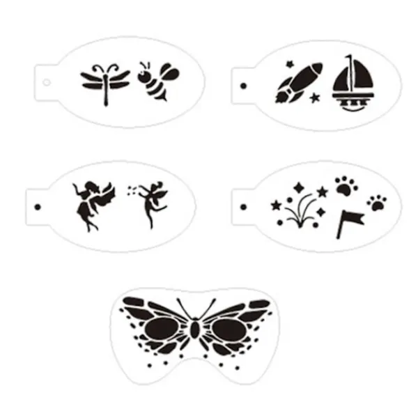 BraVärde Ansiktsmålningsschabloner, Kroppsmålningsmall Hållbar, Maskeradfestivaler-lingling}> Smink