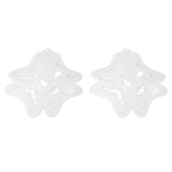 Ansiktsmålningsschabloner för Barn Ihåliga Kroppsmålningsmallar för Halloween och Högtidsmakeup 2 st> Smink