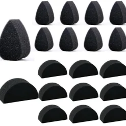 Ansiktsmålnings-svampar Ansiktsmålning Svarta svampar Hög densitet För konstverk och kroppsmålning (10 kronblad> Smink