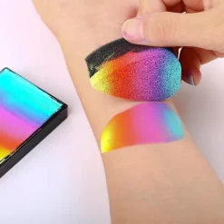 Ansiktsmålnings-svampar Ansiktsmålning Svarta svampar Hög densitet För konstverk och kroppsmålning (10 kronblad> Smink