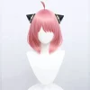 Anya Forger Cosplay Peruk Anime Peruk HSIU Rosa Kort Hår zy Pink> Peruker