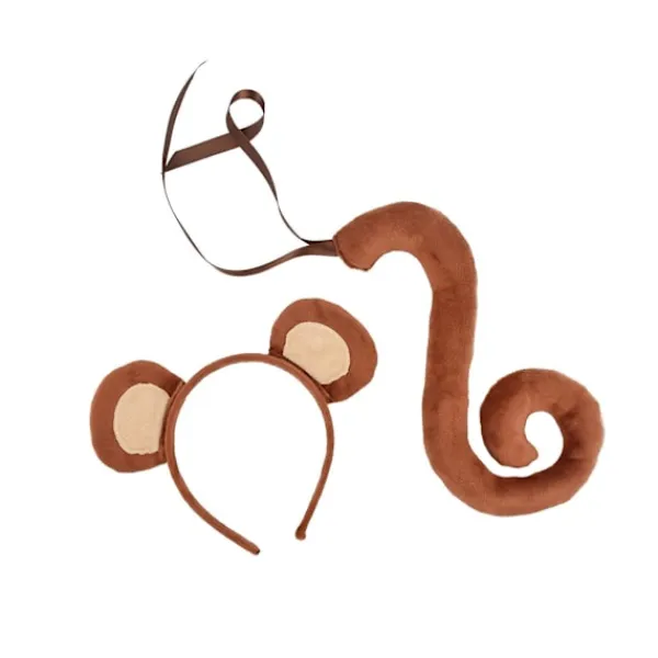 Apa Öron och Lång Svans Set Lolita Huvudbonad för Baluppträdande Karneval> Huvudbonader