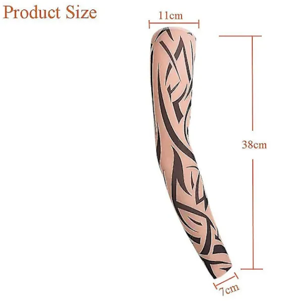 Arm Tatueringsärmar, 6-pack Män Fake Temporary Tatuering Nylon Armstrumpor Elastisk Biker Sleevelet För Halloween> Smink