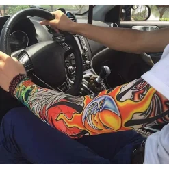 Armtatueringsärmar, 6-pack Män Falska Tillfälliga Tatueringar Nylonärmar Armstrumpor Elastiska Bikerärmar För Halloween> Smink