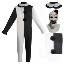 Art The Clown Cosplay Film Terrifier 2 Kostym Och Huva L> Masker