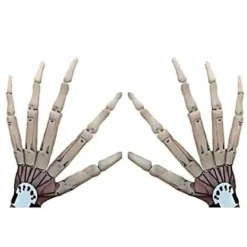 Articulated Fingers Flexible Joints Skeleton Hand Extensions Halloween Party Prop><noscript><img width=
