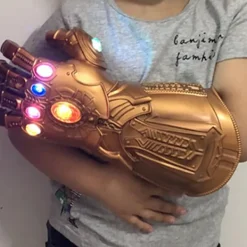 Jettbuying Avengers Thanos Infinity Gauntlet LED-handskar Light Up Cosplay F S-Kids> Tillbehör