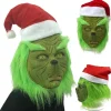 AIZHENCHEN (AZC) Jul Grinch Helhuvud Latex Mask Vuxen Julhatt Monster Cosplay Karneval Party Kostym Maskerad Rekvisita> Masker
