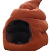Bajs Emoji Mjuk Plysch Hatt Kostym Fylld Poo Poo Hatt för Maskerad Bar Party (Kaffe) Världsbokdagen Present till familj/vän> Huvudbonader