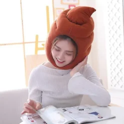 Bajs Emoji Mjuk Plysch Hatt Kostym Fylld Poo Poo Hatt för Maskerad Bar Party (Kaffe) Världsbokdagen Present till familj/vän><noscript><img width=