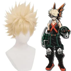 Bakugou Katsuki Peruk Blond Peruker Med Lugg Cosplay Prop Anime Kostym Rekvisita För Manga Anime My Hero Academia> Peruker